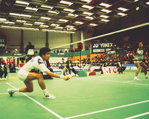 [60004-06] Badmintonnetze in Reihe 1,2 mm PP - 4 Netze an 1 Kevlarseil à 31m