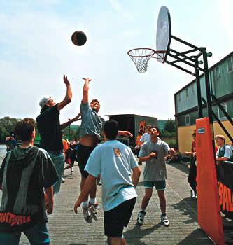 [223-02] Basketbal vrijetijdsnet - 3 mm nylon - wit