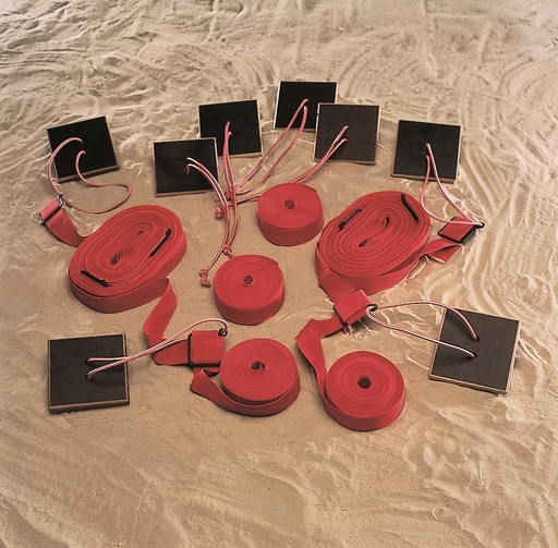 [1196] Beach handball playing field marking - 27 mx 12 m - 50 mm - red