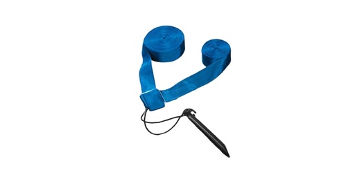 [555-04] Beachtennis speelveldmarkering - 9 m x 18 m verstelbaar naar 8 m x 16 m - 50 mm - met 4 kunststof grondankers - blauw
