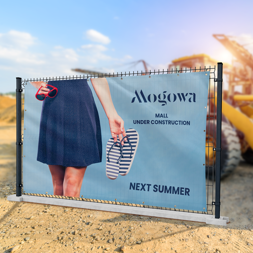 [FENCENET-P] Treillis d'occultation imprimé - 1,74 m x 3,38 m - 270 g/m² - oeillets tous les 30 cm