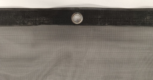[751-06] bâche de benne - 200g/m² PE monofil - 3,5 x 5 m - noir - ourlé avec des oeillets tous les 50 cm