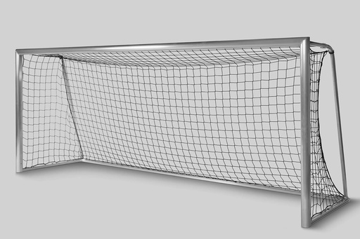 Voetbaldoelnetten - 3 mm PP - 7,50 m breed, 2,5 m hoog, diepte 0,80 m boven en 1,50 m onder 