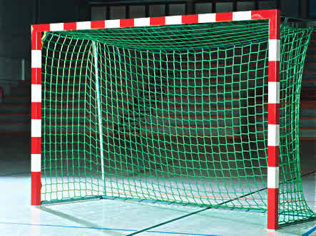 Filets de but de handball - 3,10 m x 2,10 m - profondeur haut 0,80 m, bas 1,00 m - 4 mm PP
