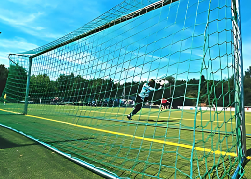 Filets de but de football - 7,50 m x 2,50 m - profondeur haut 1,00 m, bas 2,25 m - 4 mm PP