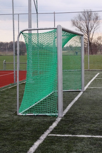 [1545-045-01] Junior football goal nets mesh 4.5 cm - 4 mm PP - 5.15 m wide, 2.05 m high, depth 0.80 m above and 1.50 m below - green