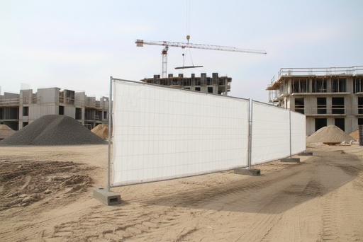 Bâches pour occultation de chantier - 1,76 m x 3,41 m - 150 g/m² - tissu de bandelettes PE imperméable, oeillets tous les 50 cm - ignifugé
