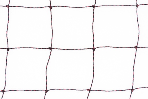 [1021F-050-06] Net - 1.0 mm PE knotted - mesh 5 cm - black - bordered - flame retardant