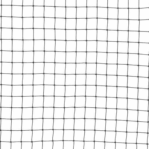 [1030-025-06] Net - 1,2 mm PE geknoopt - 3 x 5 x 380d - maas 2,5 cm- zwart - omzoomd