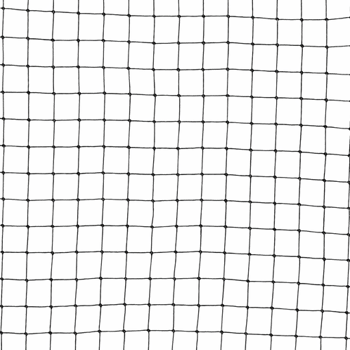[1030-030-06] Net - 1,2 mm PE geknoopt - 3 x 5 x 380d - maas 3 cm - zwart - omzoomd