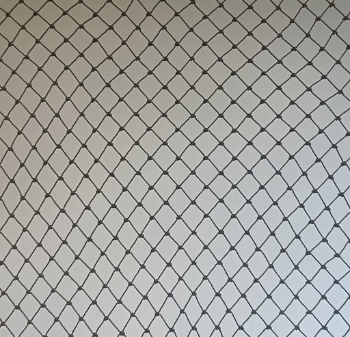 [1030R-020-06] Net - 1,2 mm PE geknoopt - 3 x 5 x 380d - ruitmaas 2 cm - zwart - niet omzoomd