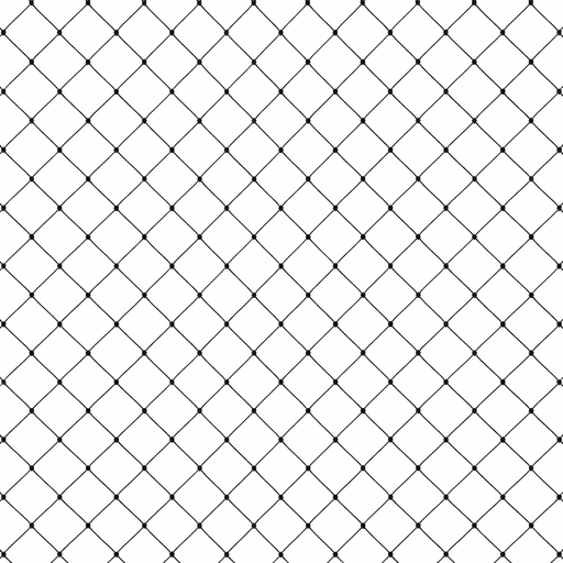 [1030R-040-06] Net - 1.2 mm PE knotted - 3 x 5 x 380d - diamond mesh 4 cm - black - not bordered