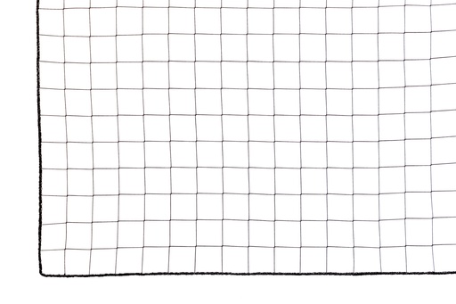 [203-060-06] Filet - 1,5 mm PP sans noeuds - maille 6 cm - noir - bordé