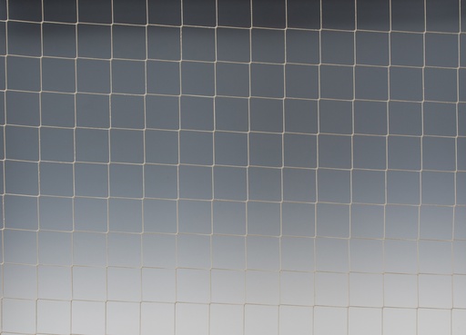 Net - 1 mm PP knooploos - maas 5 cm - omzoomd