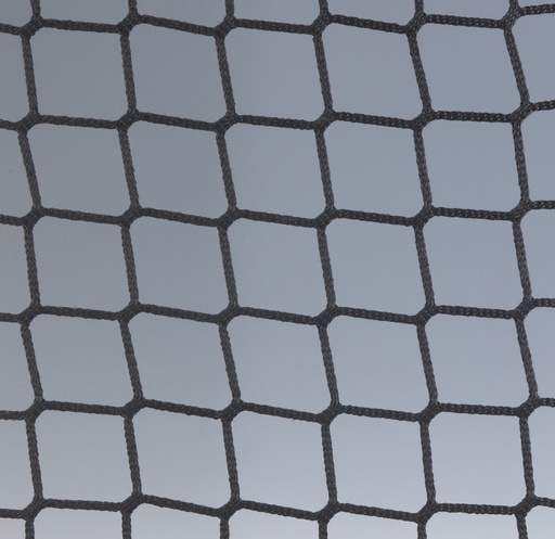 [218F-060-06] Net - 5 mm PP knotless - mesh 6 cm - black - bordered - flame retardant