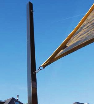 [N100-070-250] Paal met flex oog 7x 7x 250cm