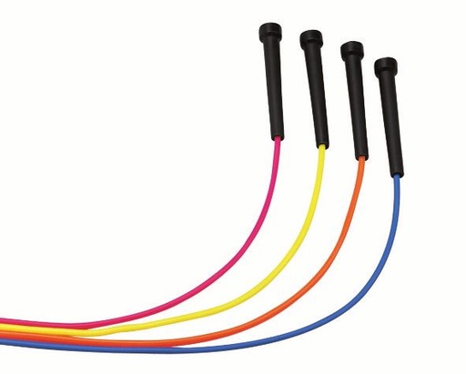 Jump ropes neon ropes with plastic handles - length 2.43 m