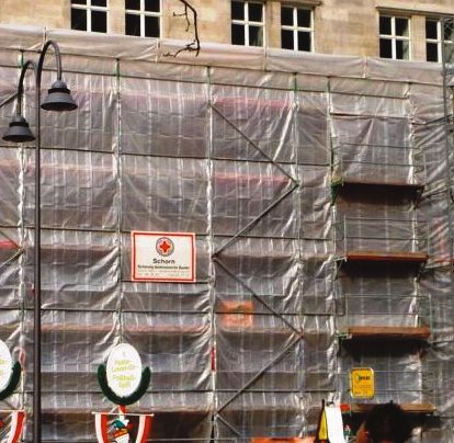 [STARP 150-0810-02] Toiles d'échafaudage - 0,80 m x 10 m - 150 g/m² - imperméable - tissu PP avec enduction PE - oeillets tous les 50 cm - transparent