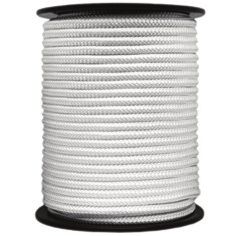 [21309L-02] Rondgevlochten polyamidetouw - Ø 10mm breekkracht 1800 kg - wit