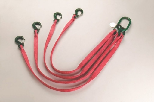 [2064-07] Viersprong - 40mm breed - 10mm dik - 2m lang - rood