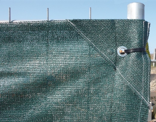 treillis d'occultation de chantier - 1,75 m x 3,40 m - 150 g/m² - perméable au vent - tissu de bandelettes PE - avec oeillets sur les quatre coins