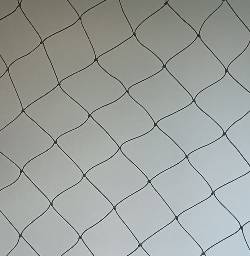 [1030R-060-06] Netz - 1,2mm PE geknüpft - 3 x 5 x 380d - Rautenmaschen 6cm - schwarz - ungesäumt