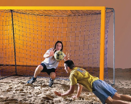 Beachsoccer doelnetten - 4 mm PP - 5.70m breed, 2.25m hoog, diepte 0.80m boven en 1.50m onder
