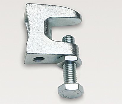 [2108D] Beam clamp for mounting on T-, I- and U-beams – M10 bolt – Clamping opening 20 mm.